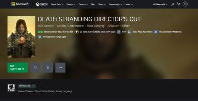 Death Stranding: Director's Cut раптово вийшла на Xbox SeriesФорум PlayStation - ps4.in.ua