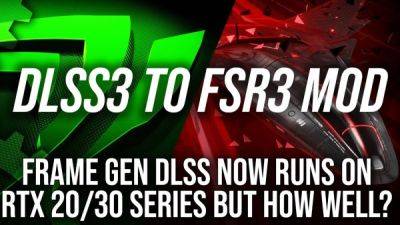 Мод с DLSS 3 на FSR 3 позволяет генерировать кадры, обеспечивая до 75% лучшую производительность на GeForce RTX 20 и 30 - playground.ru