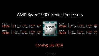 AMD анонсировала новые процессоры серии Ryzen 9000 - playground.ru