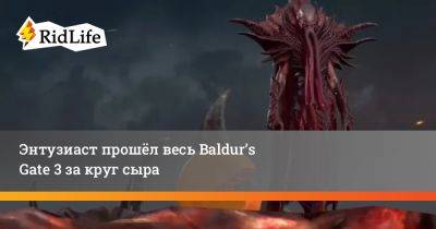 Энтузиаст прошёл весь Baldur’s Gate 3 за круг сыра - ridus.ru