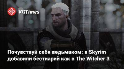 Почувствуй себя ведьмаком: в Skyrim добавили бестиарий как в The Witcher 3 - vgtimes.ru
