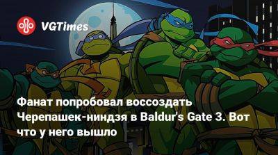 Larian Studios - Фанат попробовал воссоздать Черепашек-ниндзя в Baldur's Gate 3. Вот что у него вышло - vgtimes.ru