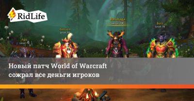 Новый патч World of Warcraft сожрал все деньги игроков - ridus.ru