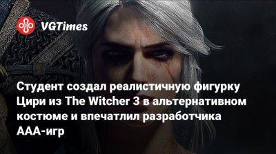 Студент создал реалистичную фигурку Цири из The Witcher 3 в альтернативном костюме и впечатлил разработчика AAA-игр - vgtimes.ru