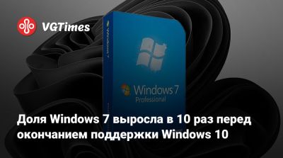 Доля Windows 7 выросла в 10 раз перед окончанием поддержки Windows 10 - vgtimes.ru - Германия