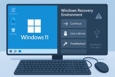 Обновление Windows 11 25H2 вызывает проблемы с клавиатурой и мышью в среде восстановления Windows - playground.ru