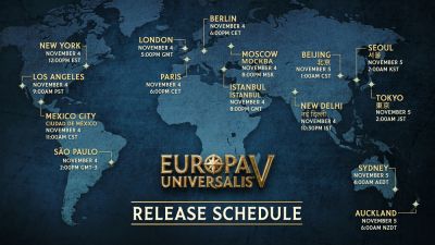 Europa Universalis - Paradox показала карту времени выхода Europa Universalis V - playground.ru