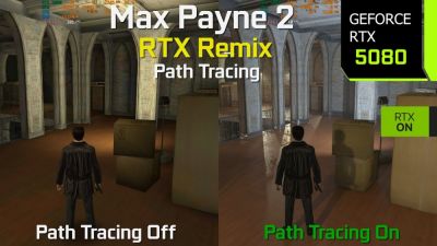 Мод Max Payne 2 RTX Remix добавляет трассировку пути очень высокой ценой - от 1200+ до 36 кадров в секунду на RTX 5080 - playground.ru