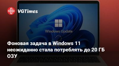 Фоновая задача в Windows 11 неожиданно стала потреблять до 20 ГБ ОЗУ - vgtimes.ru