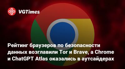 Рейтинг браузеров по безопасности данных возглавили Tor и Brave, а Chrome и ChatGPT Atlas оказались в аутсайдерах - vgtimes.ru