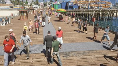 Для GTA 5 вышел мод, который позволяет значительно увеличить количество пешеходов в Лос-Сантосе - playground.ru