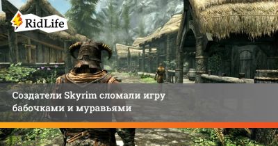 Джефф Гардинер - Создатели Skyrim сломали игру бабочками и муравьями - ridus.ru