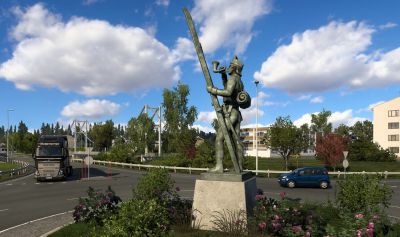 Большой красный дикарь и лоси в Euro Truck Simulator 2. Новые скриншоты северного дополнения Nordic Horizons - gametech.ru - Швеция