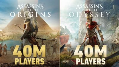 Ubisoft объявила, что Assassin's Creed Origins и Assassin's Creed Odyssey привлекли 40 миллионов игроков - playground.ru