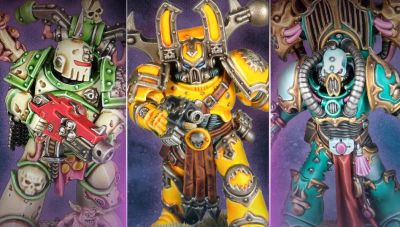Художник Винсент Нотли разукрасил миниатюры хаоситов из Warhammer 40,000 в различные цвета - gametech.ru - Гдр