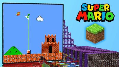 Игрок воссоздал Super Mario Bros. в Minecraft. 800 тысяч блоков и много времени - gametech.ru