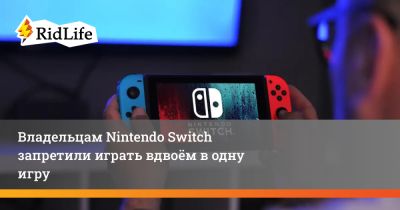 Владельцам Nintendo Switch запретили играть вдвоём в одну игру - ridus.ru - Россия