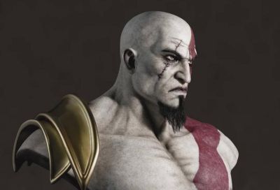 Призрак Спарты: Bluebox Hyper представила полноразмерный бюст Кратоса из God of War 3 - gametech.ru