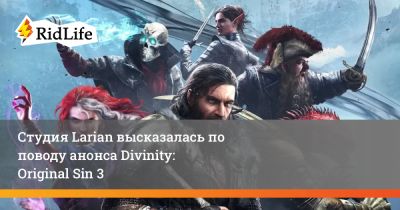 Свен Винк - Майкл Даус - Студия Larian высказалась по поводу анонса Divinity: Original Sin 3 - ridus.ru