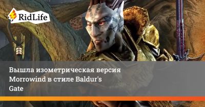 Вышла изометрическая версия Morrowind в стиле Baldur's Gate - ridus.ru