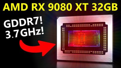 AMD разрабатывает Radeon RX 9080 XT с 32 ГБ памяти GDDR7, тактовой частотой GPU до 4 ГГц и мощностью 450 Вт - playground.ru