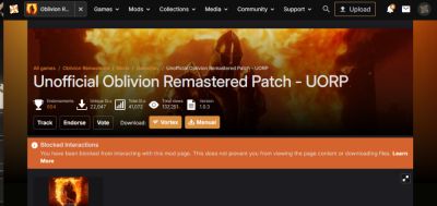 Автор неофициального патча Oblivion Remastered блокирует пользователей за критику - playground.ru