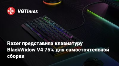 Razer представила клавиатуру BlackWidow V4 75% для самостоятельной сборки - vgtimes.ru