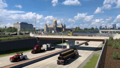 Детализированный Де-Мойн в American Truck Simulator. Скриншоты дополнения со штатом Айова - gametech.ru - Сша - штат Айова - state Iowa