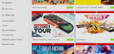 Журналисты показали обновленный для Switch 2 магазин eShop - gametech.ru