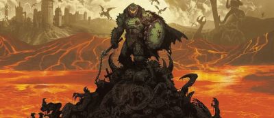 Ледяной ад на первом арте дополнения DOOM: The Dark Ages - gamemag.ru