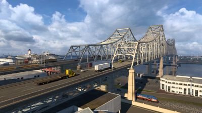 Новые скриншоты из будущего DLC Луизиана для American Truck Simulator - мосты - playground.ru - Сша - штат Луизиана - штат Миссисипи - state Louisiana