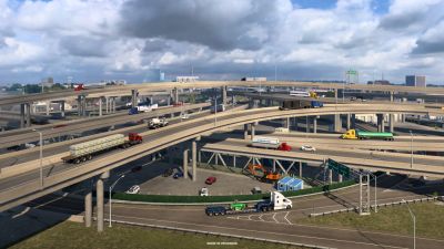 Новые скриншоты из будущего DLC Луизиана для American Truck Simulator - дорожная сеть - playground.ru - Сша - штат Луизиана - state Louisiana