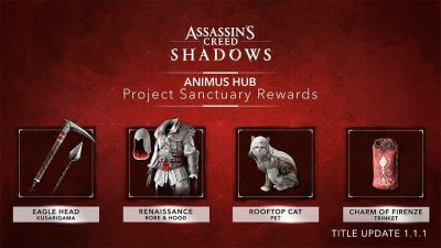 В Assassin's Creed Shadows наконец-то появился костюм Эцио и кот-ассасин - playground.ru