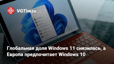 Глобальная доля Windows 11 снизилась, а Европа предпочитает Windows 10 - vgtimes.ru - Сша - Англия
