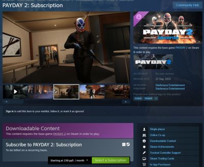 Starbreeze вводит подписку на DLC для Payday 2 - playground.ru
