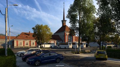 Разработчики SCS Software показали автовокзалы из будущего DLC Автобусы для Euro Truck Simulator 2 - playground.ru