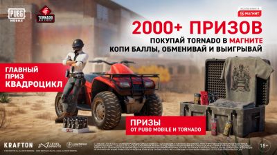От чека до квадроцикла: новая акция TORNADO и PUBG Mobile в Магнит - playground.ru