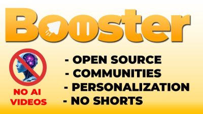 Энтузиаст выпустил Booster - аналог YouTube с открытым исходным кодом и полной блокировкой вертикальных видео - playground.ru