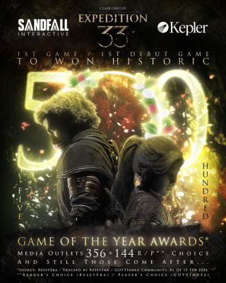 Clair Obscur: Expedition 33 достигла отметки в 500 наград Игра года - playground.ru