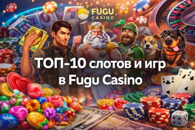 Топ-10 слотов и игр, которые пользуются наибольшим спросом в Fugu Casino - playerone.cc