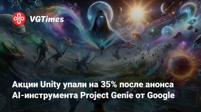 Unity Engine - Акции Unity упали на 35% после анонса AI-инструмента Project Genie от Google - vgtimes.ru