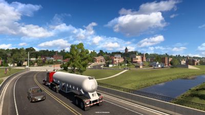 Свежие скриншоты из будущего DLC Иллинойс для American Truck Simulator - поселения - playground.ru - Сша - штат Миссисипи - штат Иллинойс