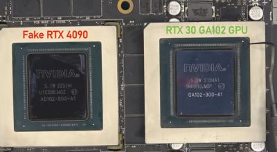 Одна из лучших подделок на рынке: поддельная RTX 4090 со сточенной памятью GDDR6X и лазерной гравировкой GPU - playground.ru