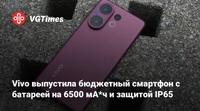 Vivo выпустила бюджетный смартфон с батареей на 6500 мА*ч и защитой IP65 - vgtimes.ru