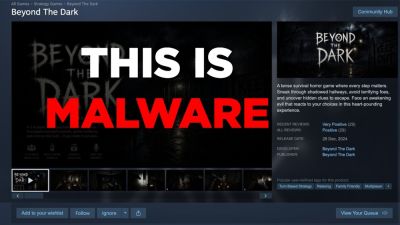 В Steam обнаружили вредоносную игру Beyond The Dark, которая крадет данные пользователей - playground.ru