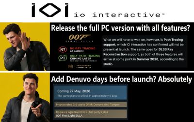 Игроки недовольны наличием Denuvo в 007 First Light, но большая часть аудитории всё равно готова купить игру - playground.ru