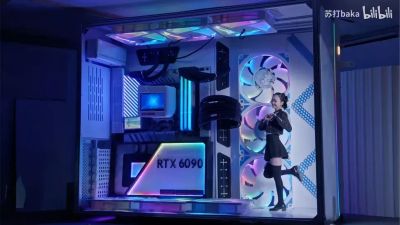 Китайская блогерша Soda Baka создала гигантский "ПК-аквариум" в котором может поместиться человек - playground.ru