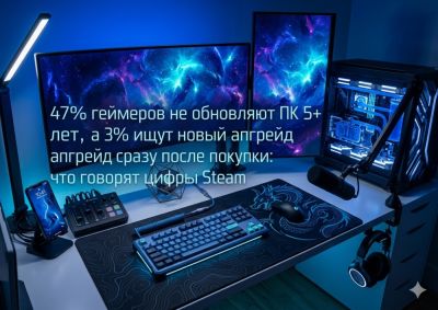 47% геймеров не обновляют ПК 5+ лет, а 3% ищут новый апгрейд сразу после покупки: что говорят цифры Steam - playground.ru