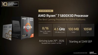 AMD официально анонсировала Ryzen 7 5800X3D 10th Anniversary Edition и Ryzen 7 7700X3D - playground.ru