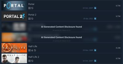 Расширение AI warning for Steam получило функцию скрытия игр с генеративным ИИ в поиске Steam - playground.ru